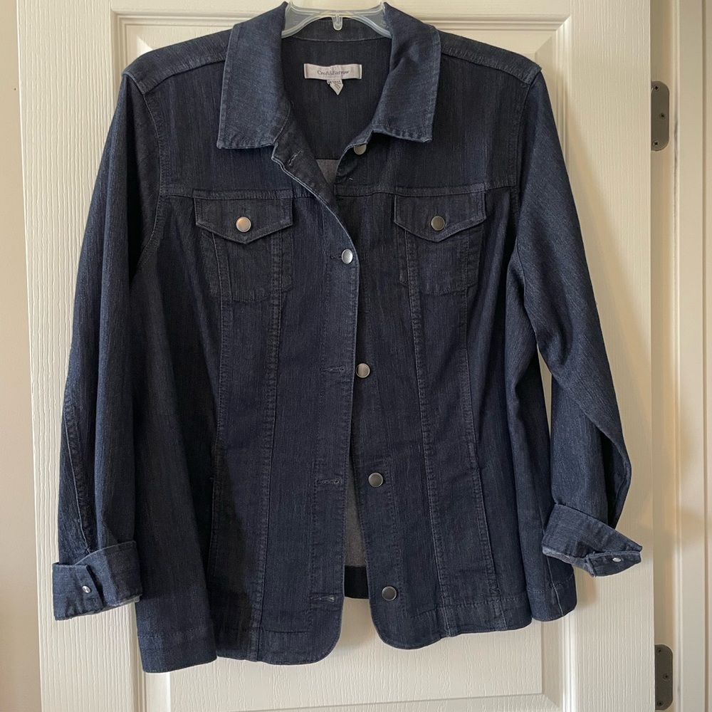 Croft & Barrow Stretch Blue Jean Jacket Classic Denim Style